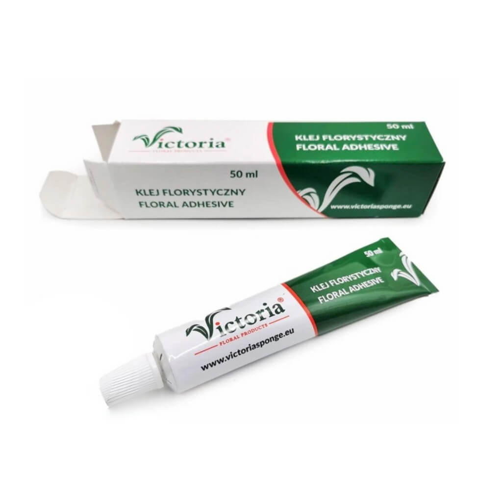 Floristické lepidlo v tubě Victoria – 50 g, rychleschnoucí lepidlo pro aranžování a dekorace